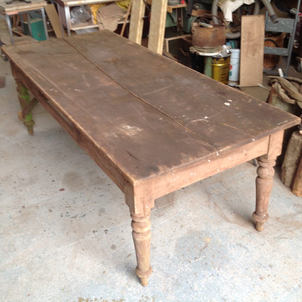 kauri one piece slab top - colonial Australian farm house table